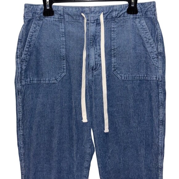 J.Crew Womens Tie waist camp pant in indigo dyed corduroy Size M - Picture 4 of 8
